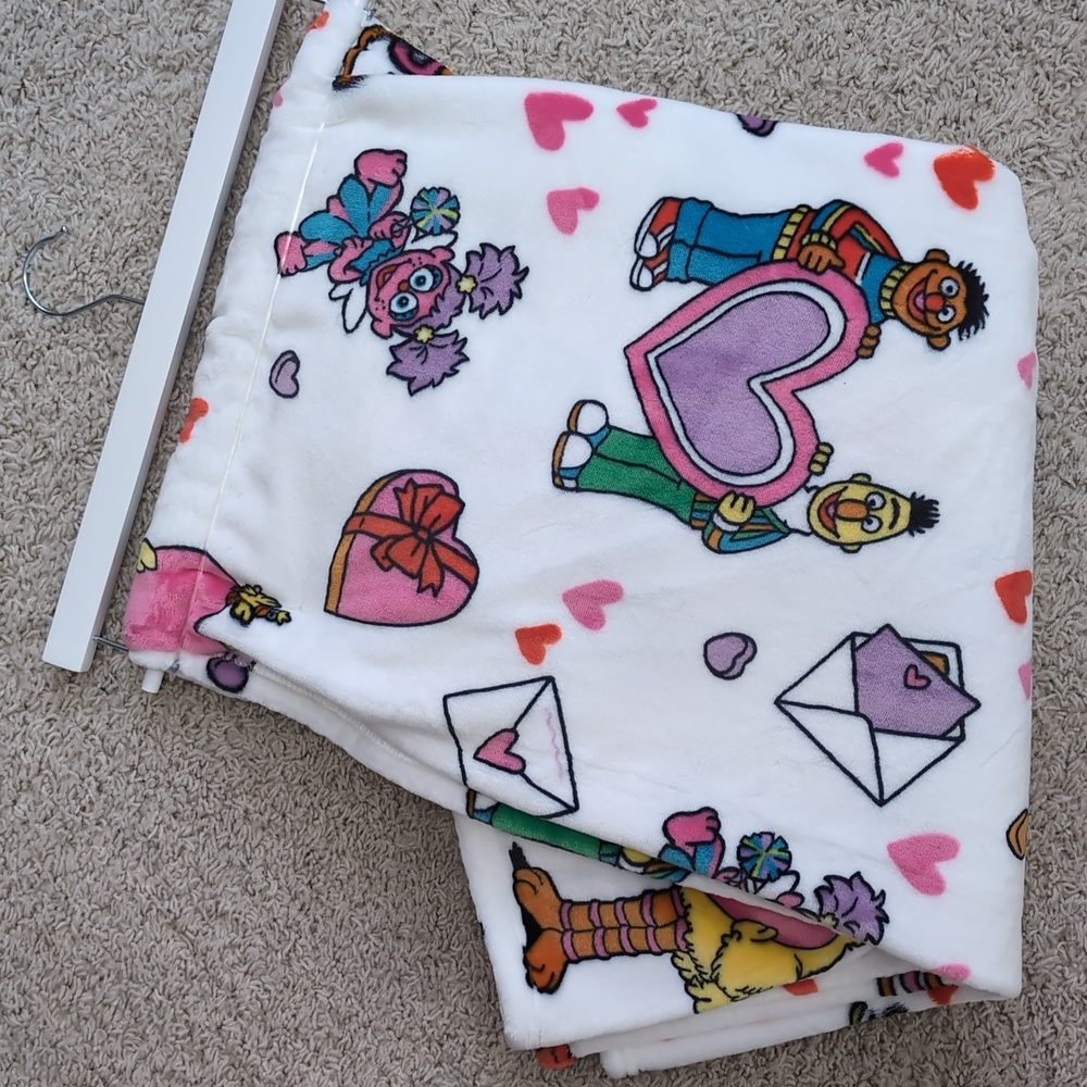 βSOLDβSesame Street Valentine's Day Character Blanket ππΉ - Picture 2 of 8